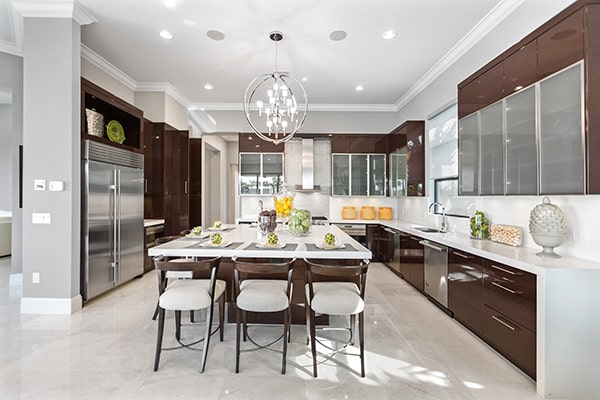 modern kitchen with island