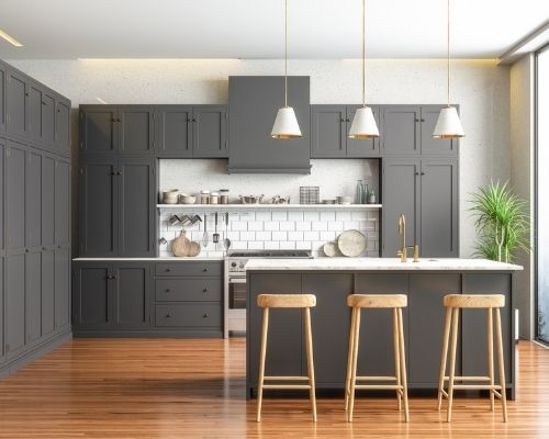 modern black kitchen ecclestone